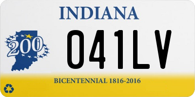 IN license plate 041LV