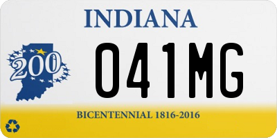 IN license plate 041MG