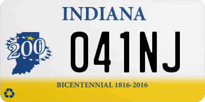 IN license plate 041NJ