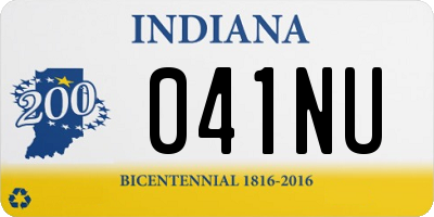 IN license plate 041NU