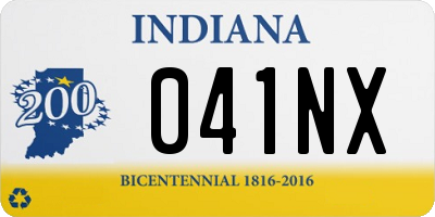 IN license plate 041NX