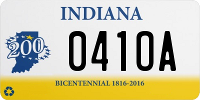 IN license plate 041OA
