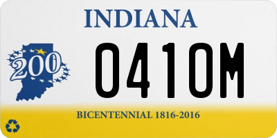 IN license plate 041OM