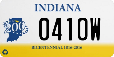 IN license plate 041OW