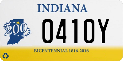 IN license plate 041OY