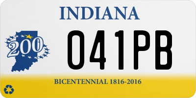 IN license plate 041PB