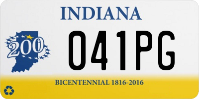 IN license plate 041PG