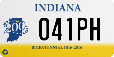 IN license plate 041PH