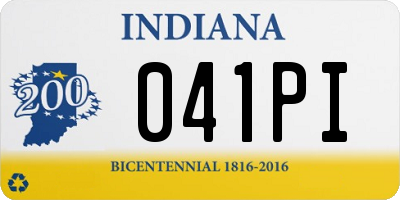 IN license plate 041PI