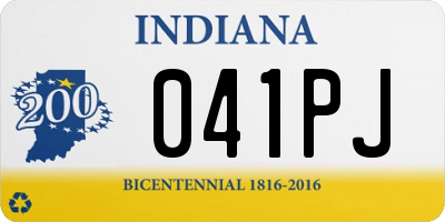 IN license plate 041PJ