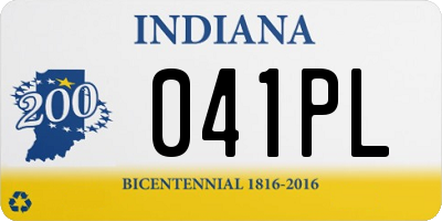IN license plate 041PL