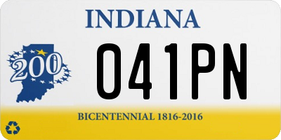 IN license plate 041PN