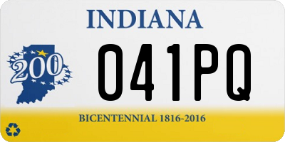 IN license plate 041PQ