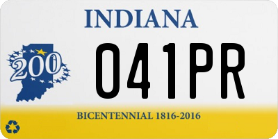 IN license plate 041PR