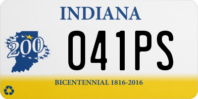 IN license plate 041PS