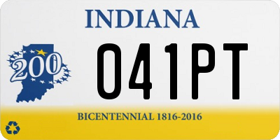 IN license plate 041PT