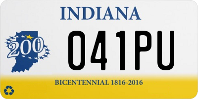 IN license plate 041PU