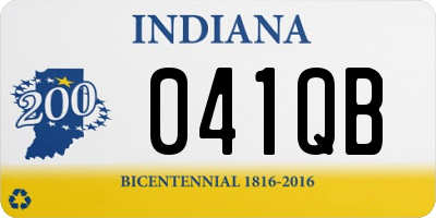 IN license plate 041QB