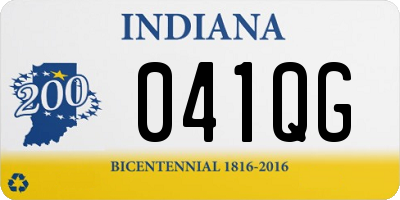 IN license plate 041QG