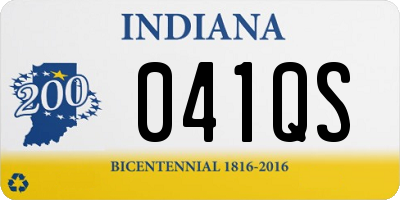 IN license plate 041QS