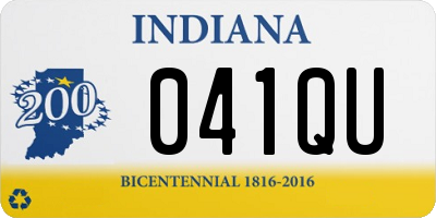 IN license plate 041QU