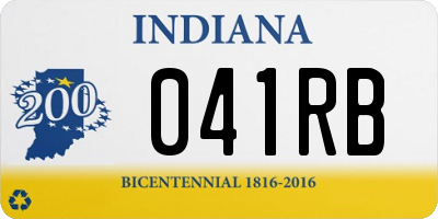 IN license plate 041RB
