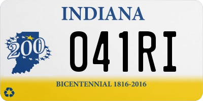 IN license plate 041RI