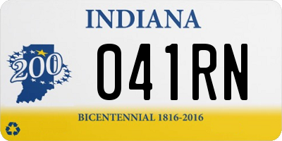 IN license plate 041RN