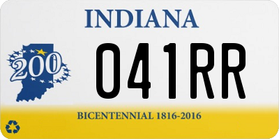 IN license plate 041RR