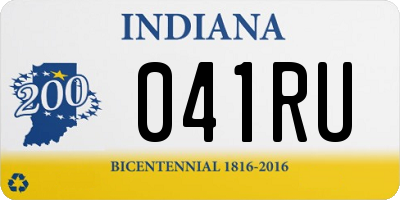 IN license plate 041RU