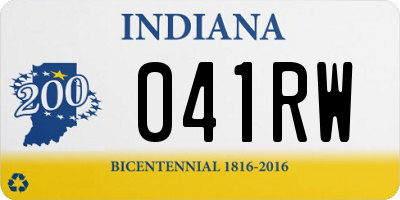 IN license plate 041RW