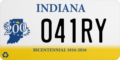 IN license plate 041RY