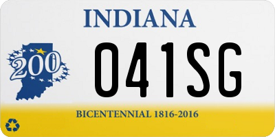 IN license plate 041SG