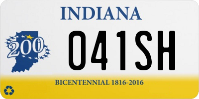 IN license plate 041SH