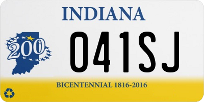 IN license plate 041SJ