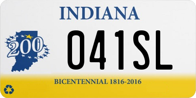 IN license plate 041SL