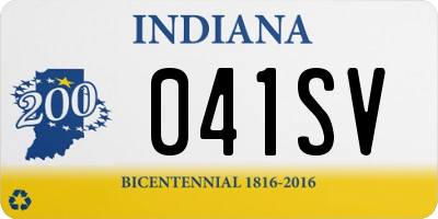 IN license plate 041SV