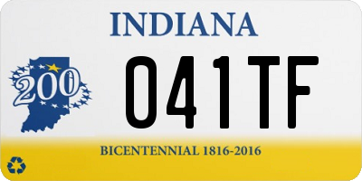 IN license plate 041TF