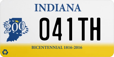 IN license plate 041TH