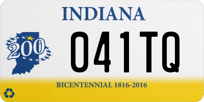 IN license plate 041TQ
