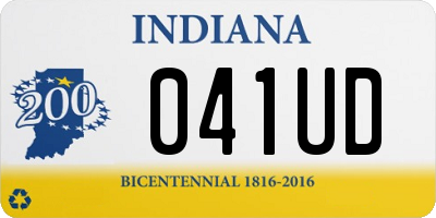 IN license plate 041UD