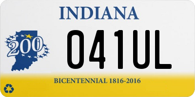 IN license plate 041UL