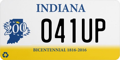 IN license plate 041UP