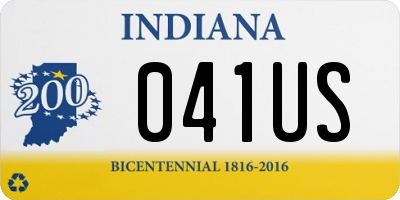 IN license plate 041US