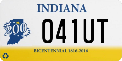 IN license plate 041UT