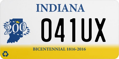 IN license plate 041UX