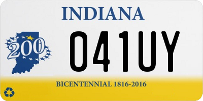 IN license plate 041UY