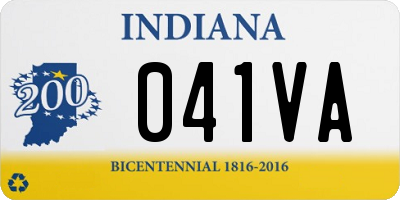 IN license plate 041VA