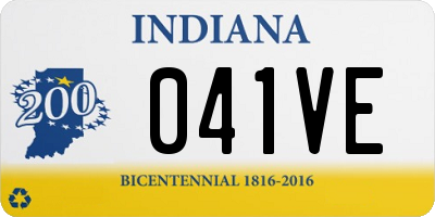 IN license plate 041VE