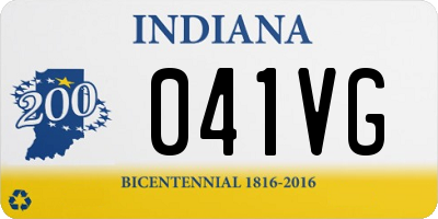 IN license plate 041VG